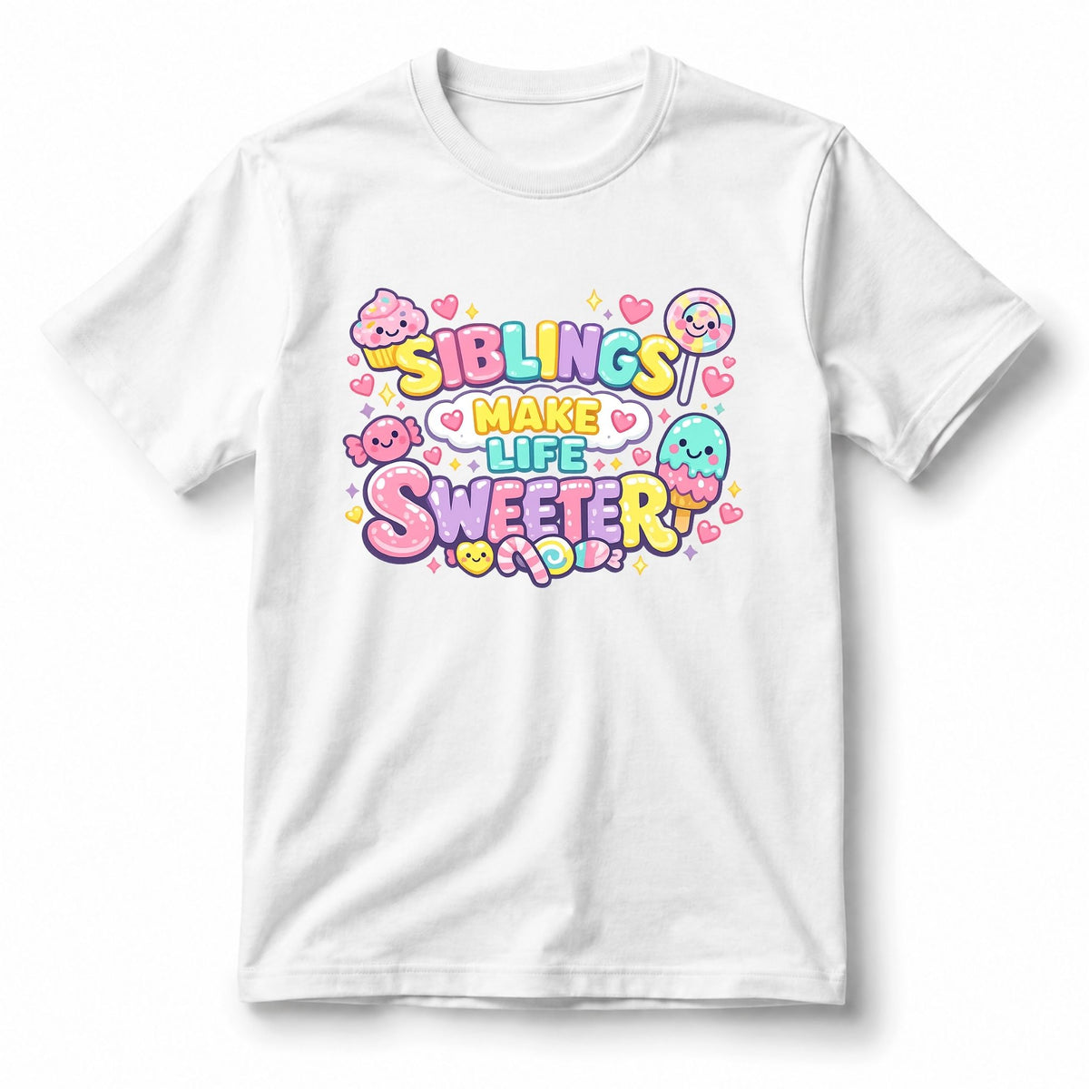 تيشيرت أطفال بتصميم Siblings Make Life Sweeter