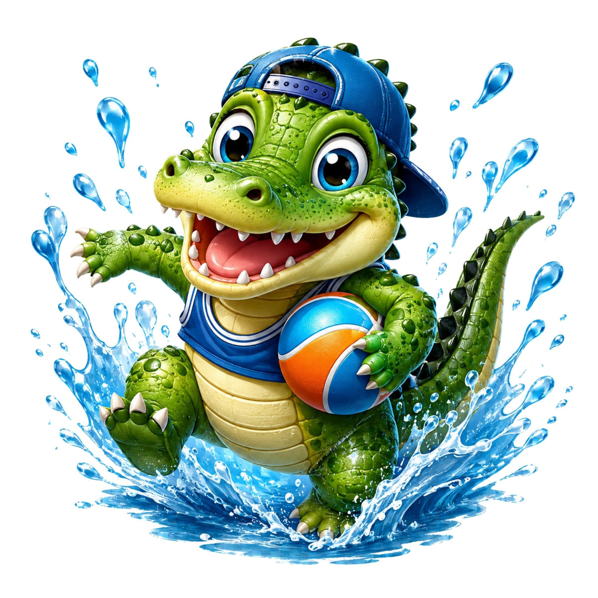 تيشيرت أطفال بتصميم Crocodile رياضة سبلاش