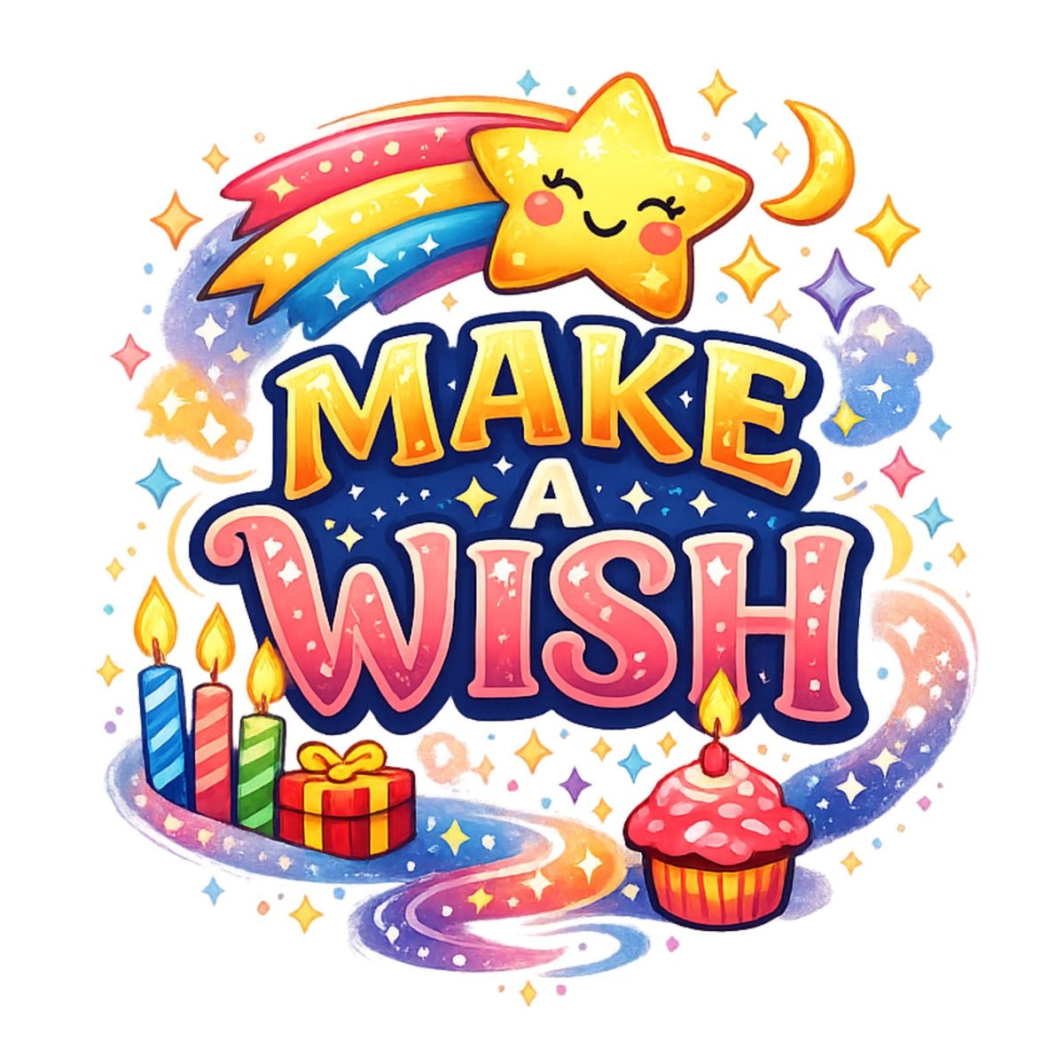 تيشيرت أطفال بتصميم Make a Birthday Wish