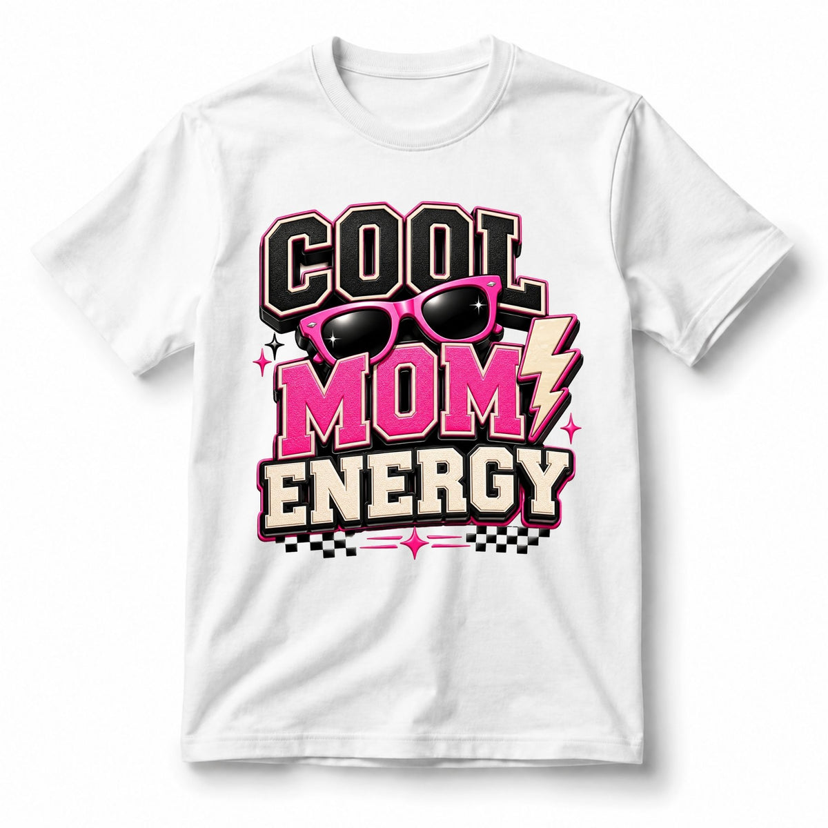 تيشيرت نسائي بتصميم Cool أمي طاقة