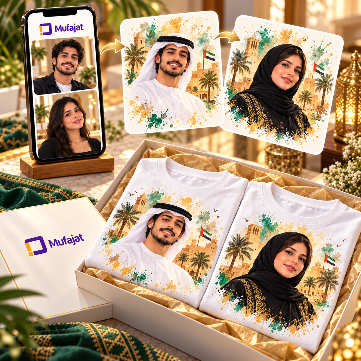 تيشيرت Emirati مخصص بطل