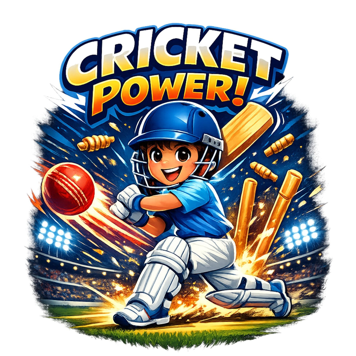Cricket Power – Kids’ T-Shirt
