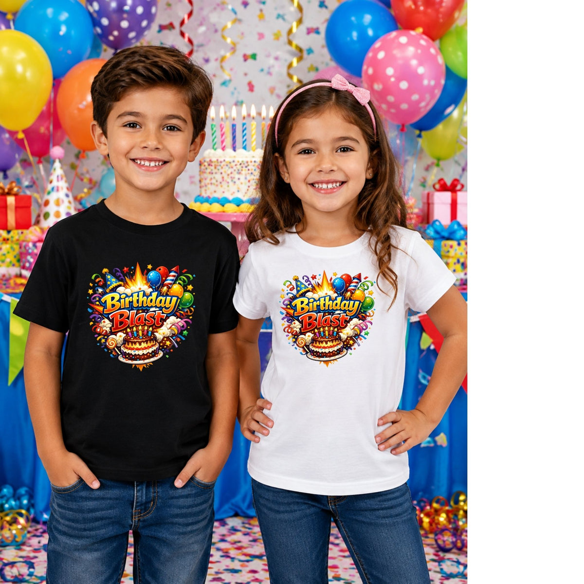 تيشيرت أطفال بتصميم Birthday Blast