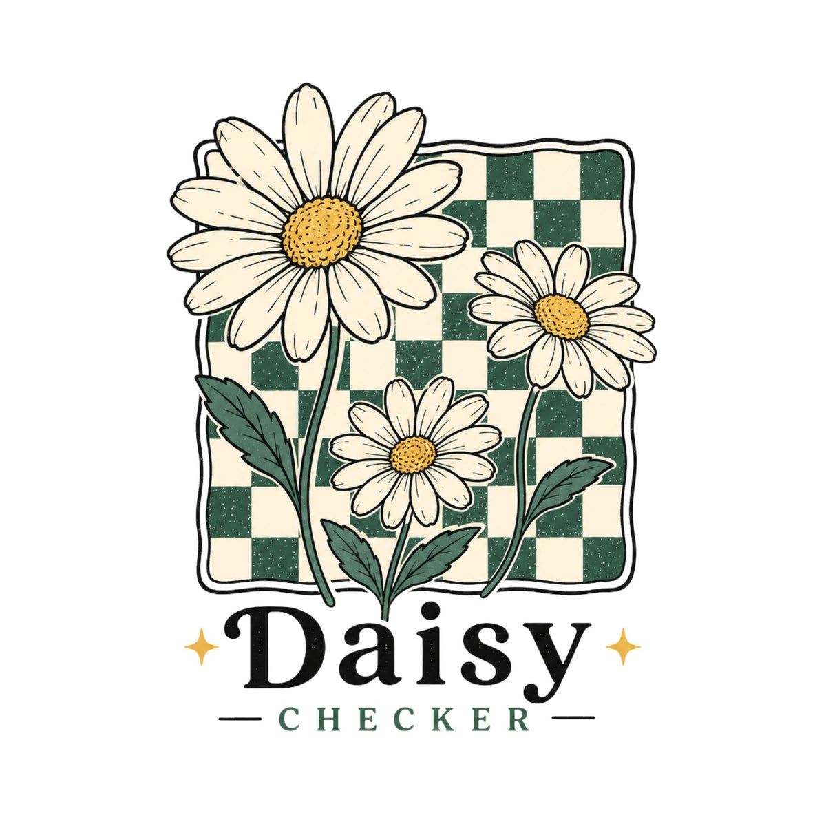 تيشيرت نسائي بتصميم Daisy Checker