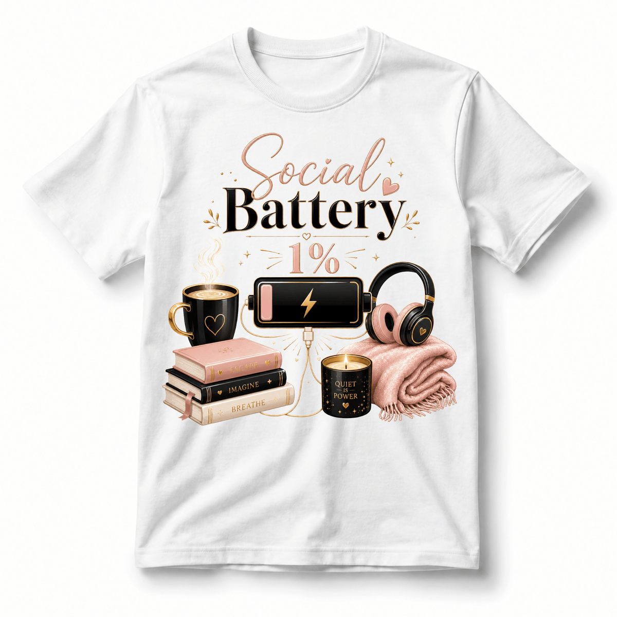 Social Battery 1% – Women’s T-Shirt