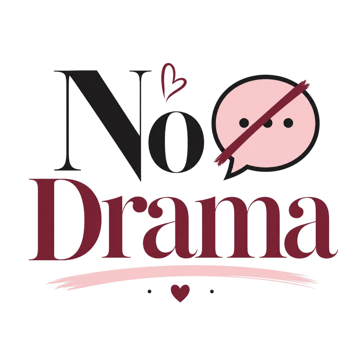تيشيرت نسائي بتصميم No Drama (English)
