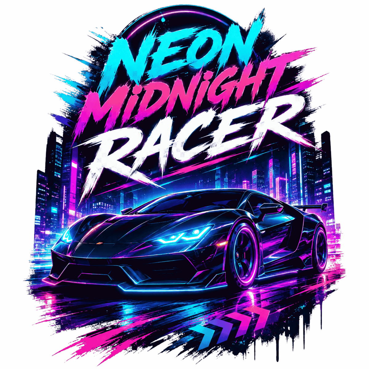 Neon Midnight Racer T-Shirt