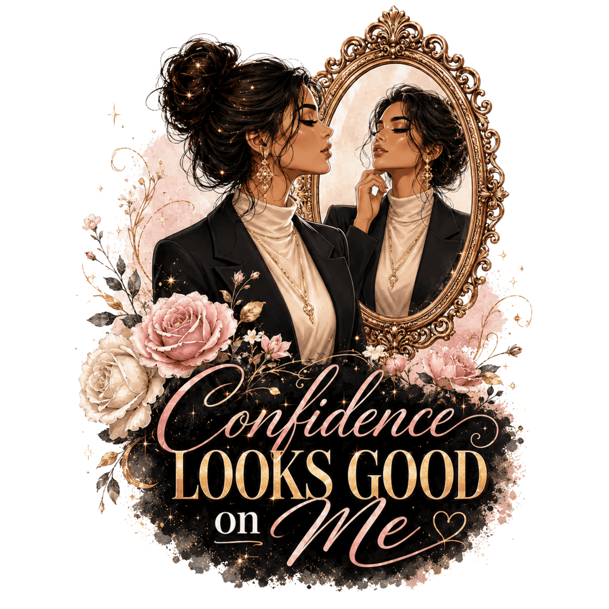 تيشيرت نسائي بتصميم ثقة Looks حلوة على أنا 2