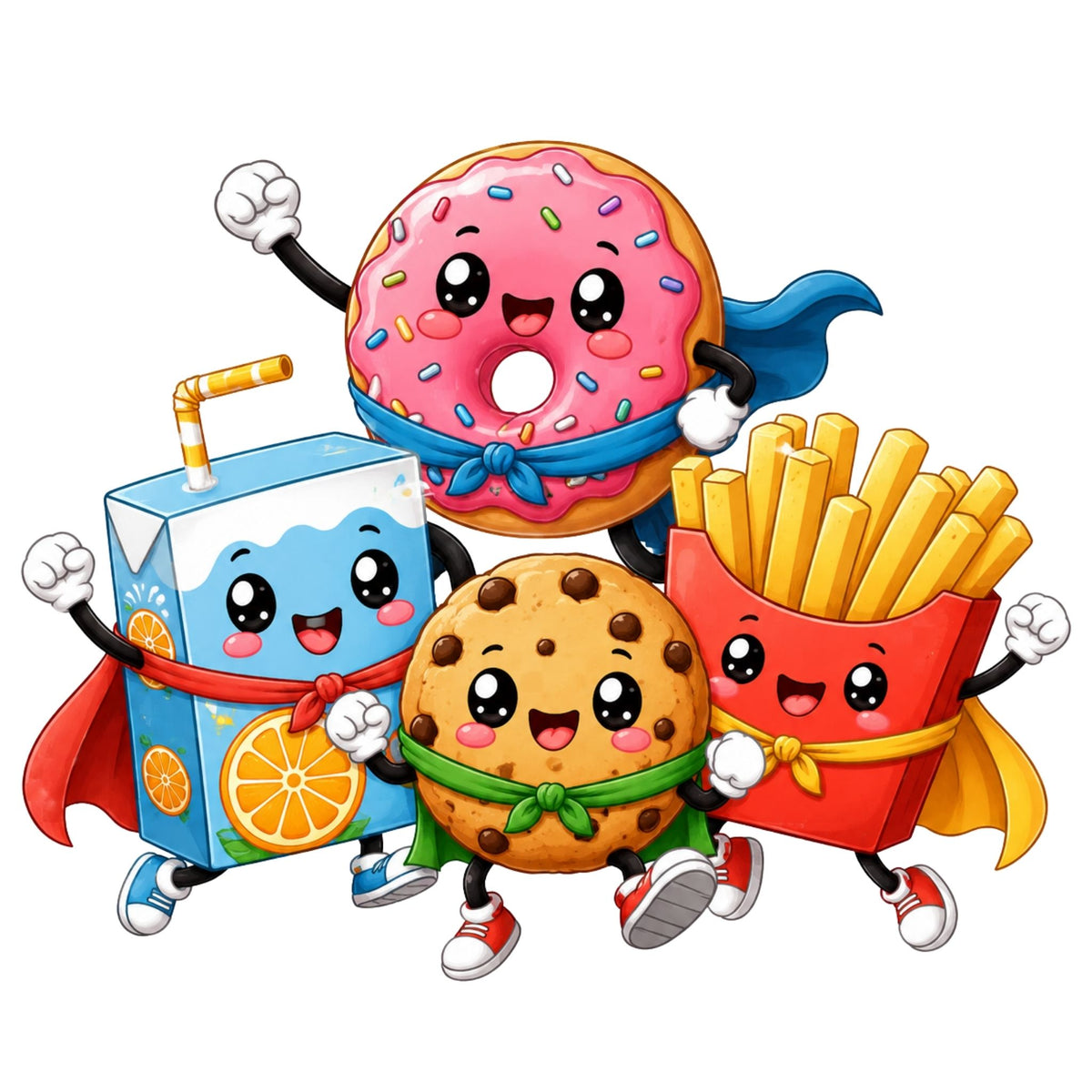 تيشيرت أطفال بتصميم Snack Time Heroes