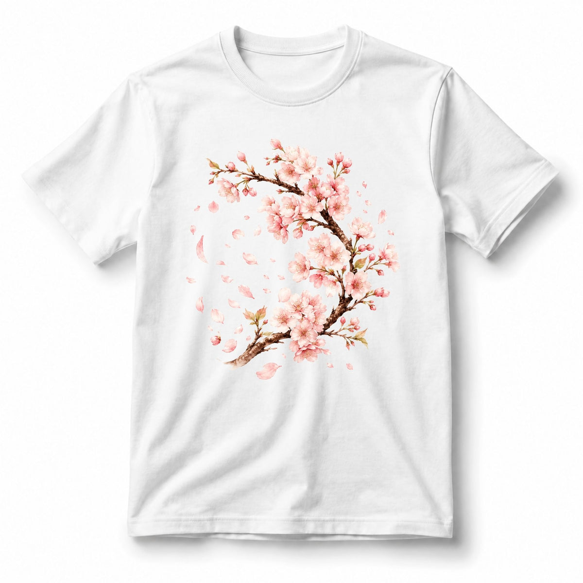 تيشيرت نسائي بتصميم Cherry Blossom Breeze