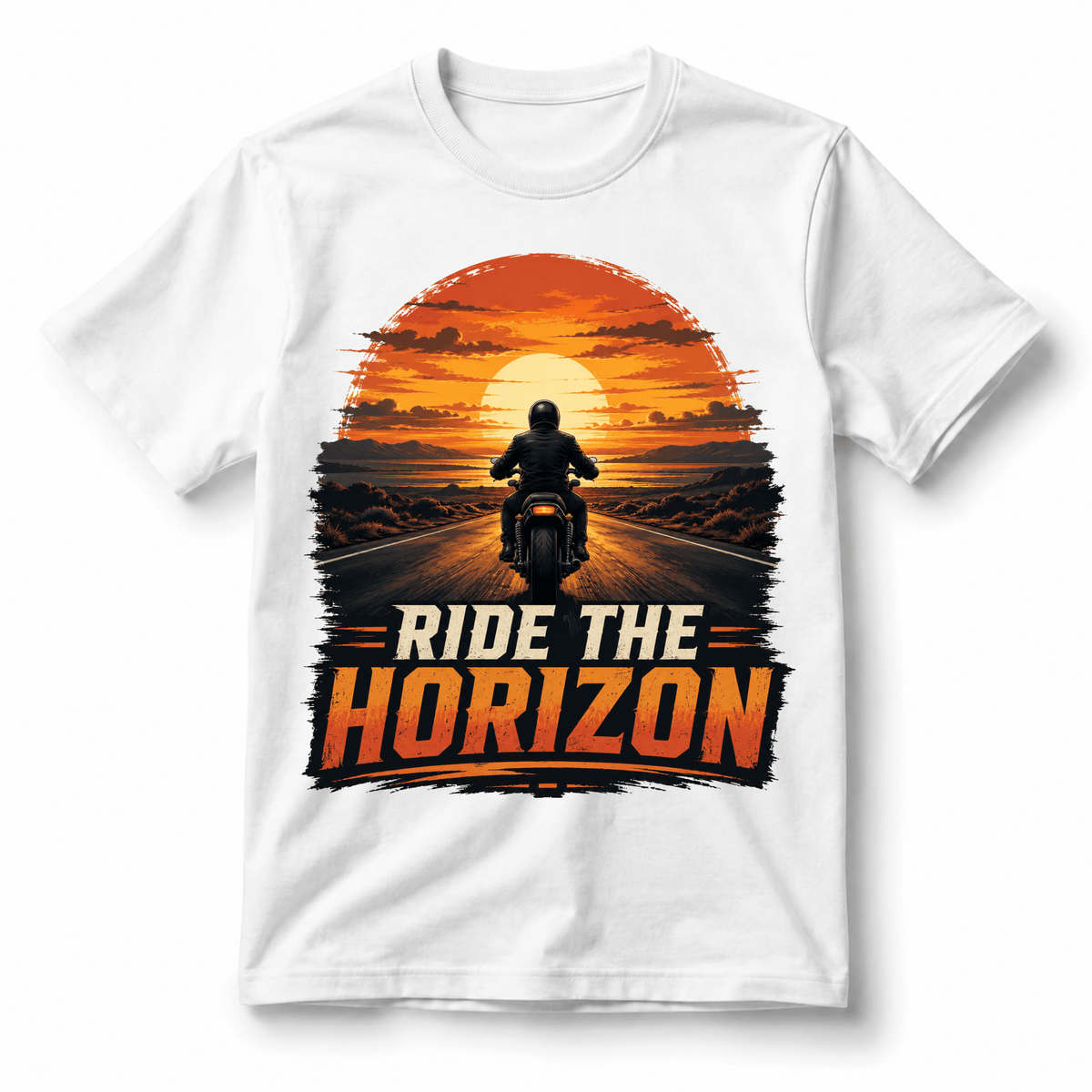 Ride the Horizon Sunset Biker T-Shirt