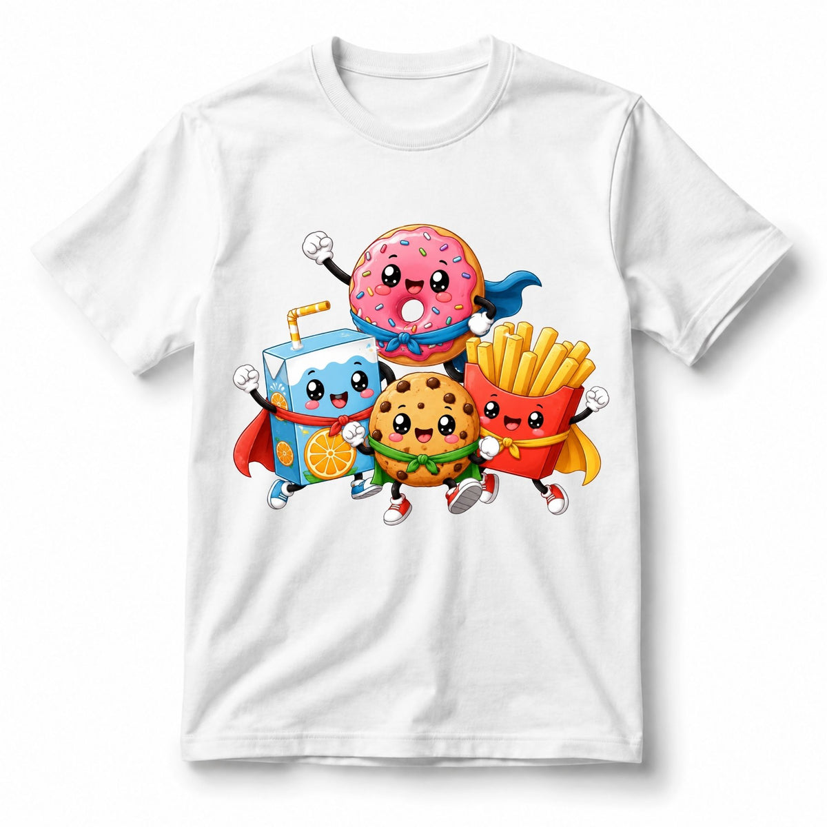 تيشيرت أطفال بتصميم Snack Time Heroes