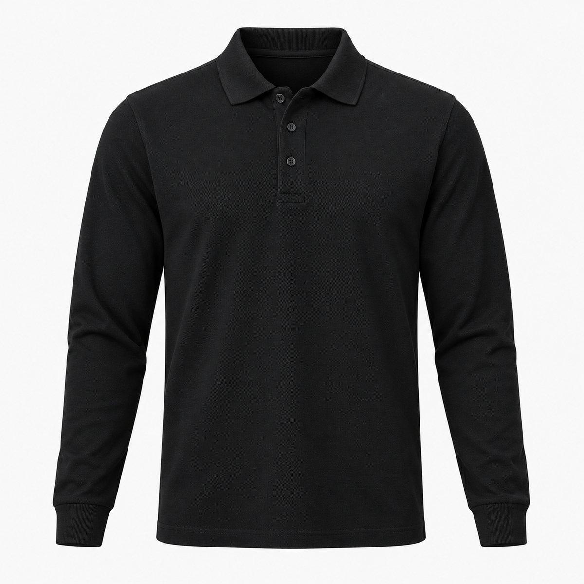 Adults’ Basic Long-Sleeve Polo T-Shirt