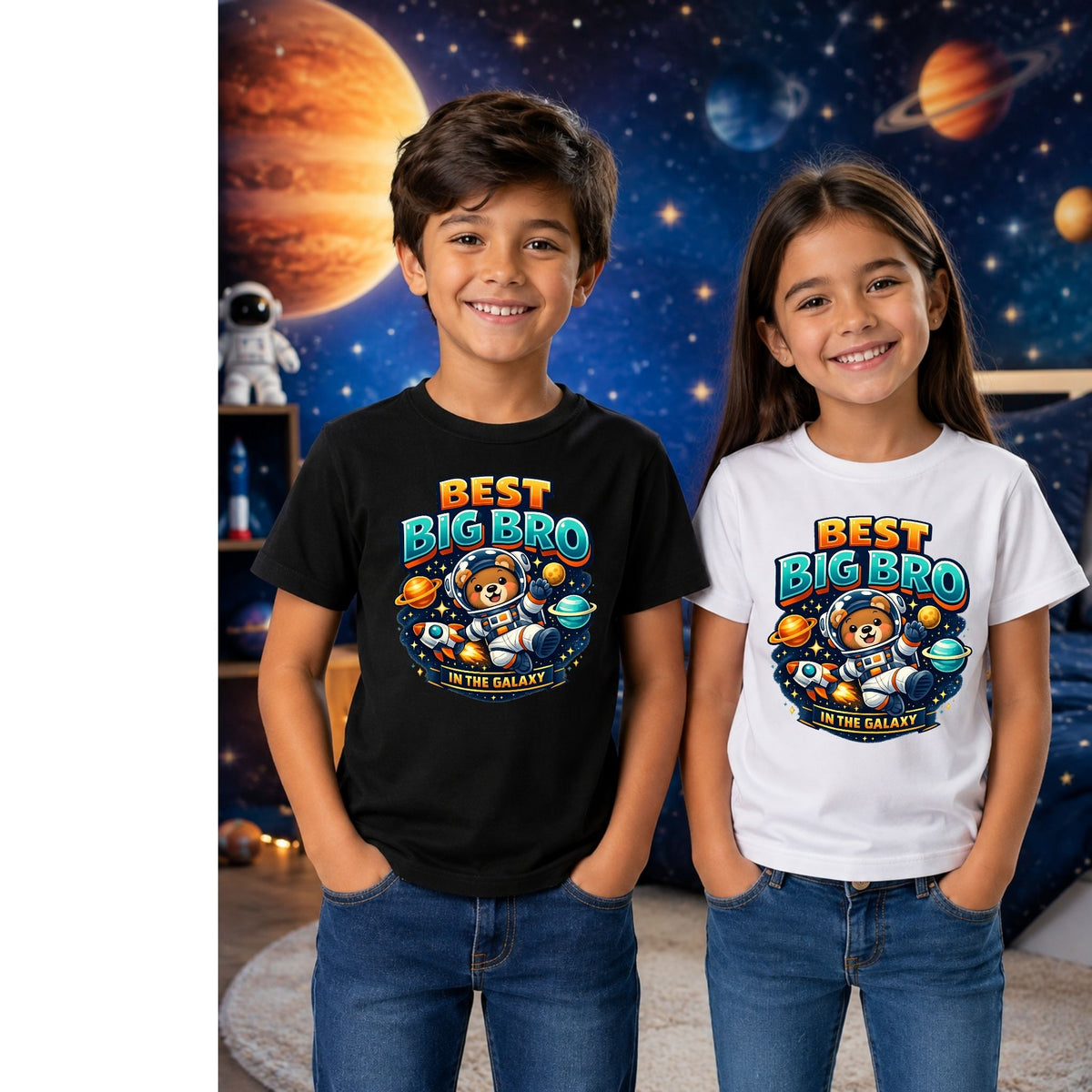 تيشيرت أطفال بتصميم Best Big Bro in the Galaxy