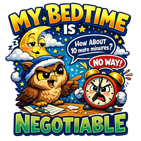 تيشيرت أطفال بتصميم My Bedtime Is Negotiable
