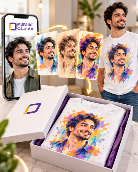 تيشيرت صورة فنية | طباعة رسم مخصص