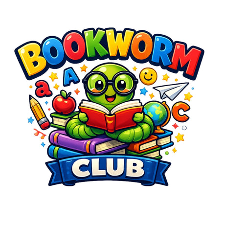 تيشيرت أطفال بتصميم Bookworm Club