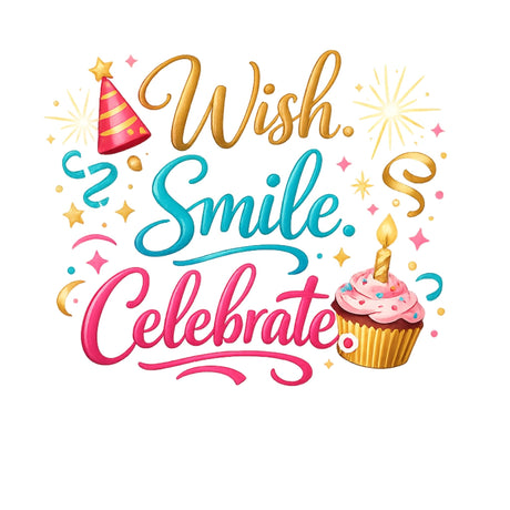 Wish. Smile. Celebrate. – T-Shirt