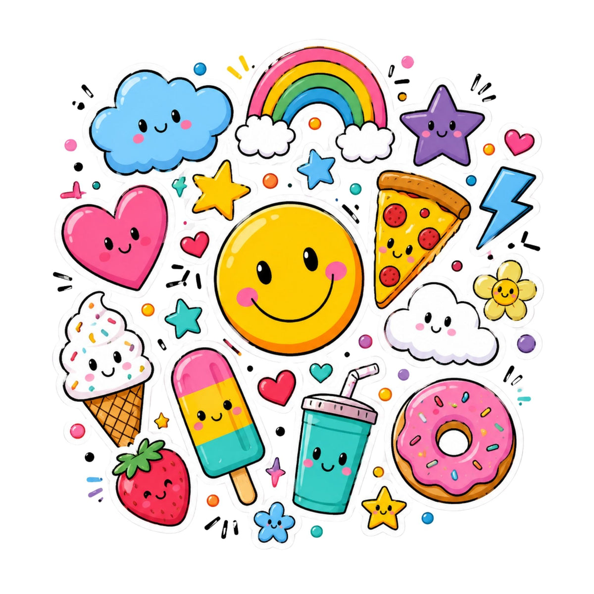 Happy Doodle World – Kids’ T-Shirt