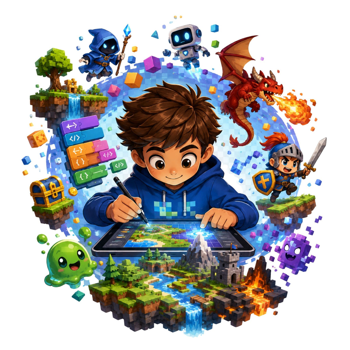 تيشيرت أطفال بتصميم لعبة Creator مختبر