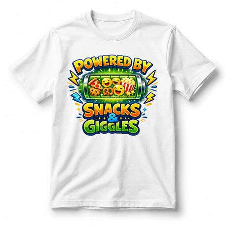 تيشيرت أطفال بتصميم Powered by Snacks & Giggles