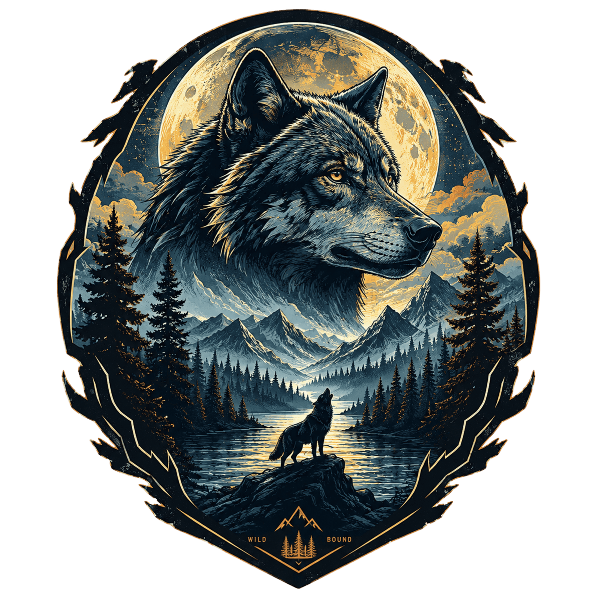 Wild Spirit Wolf Outdoor T-Shirt
