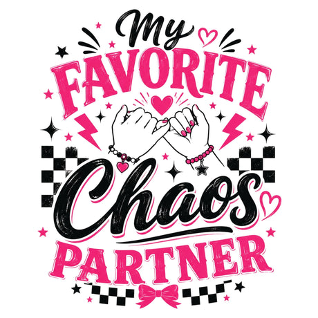تيشيرت نسائي بتصميم My Favorite Chaos Partner