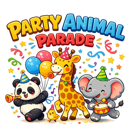 تيشيرت أطفال بتصميم حفلة حيوان Parade