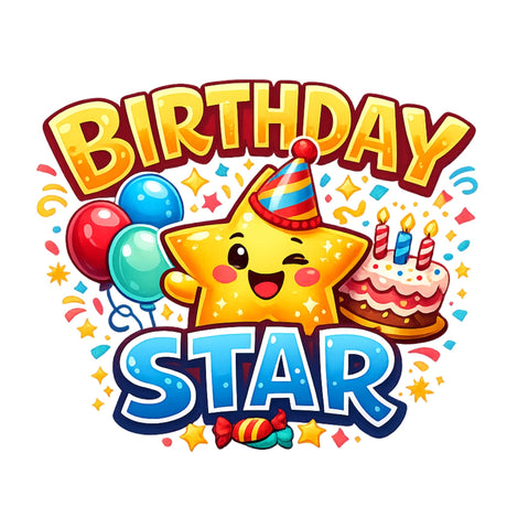 تيشيرت أطفال بتصميم Birthday Star