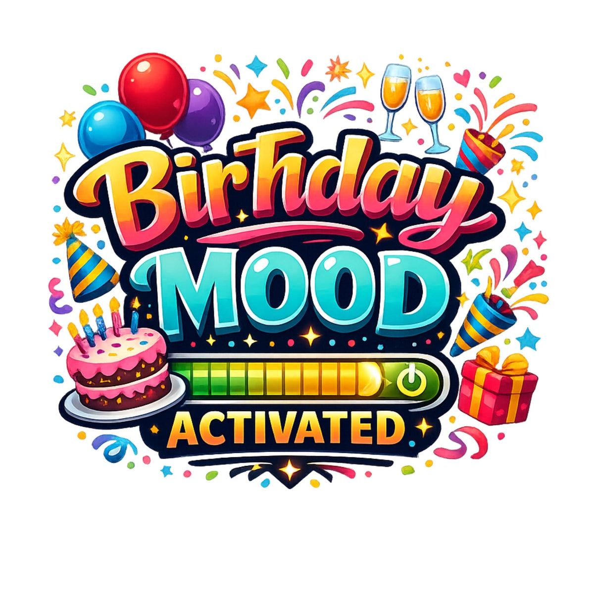 تيشيرت عيد ميلاد مزاج Activated