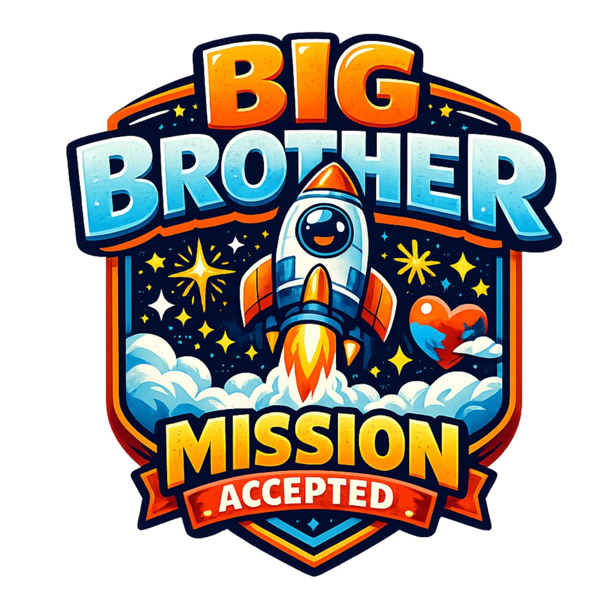 تيشيرت أطفال بتصميم Big Brother Mission Accepted