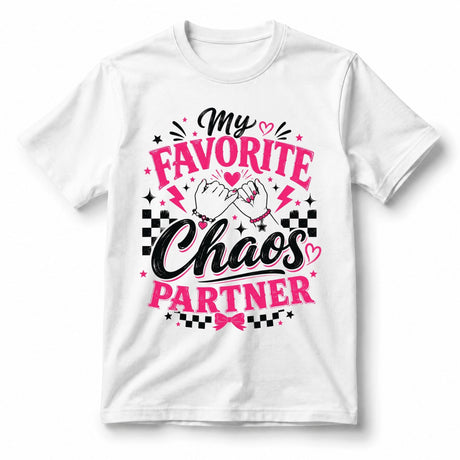 تيشيرت نسائي بتصميم My Favorite Chaos Partner