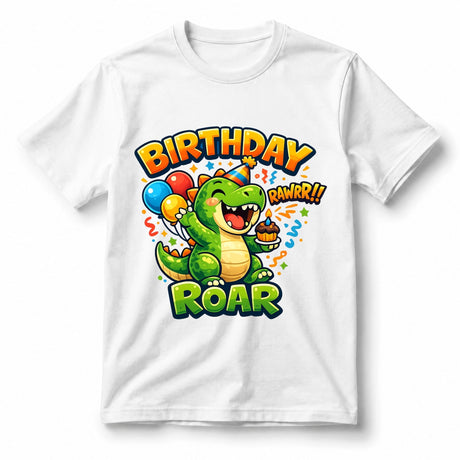 تيشيرت أطفال بتصميم ديناصور عيد ميلاد Roar
