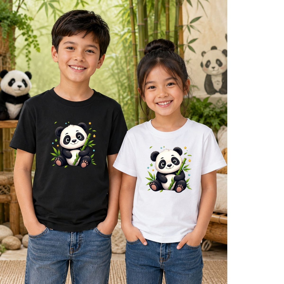 تيشيرت أطفال بتصميم Panda Chill Club