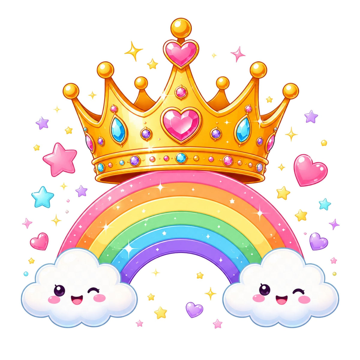 Rainbow Crown Magic – Kids’ T-Shirt