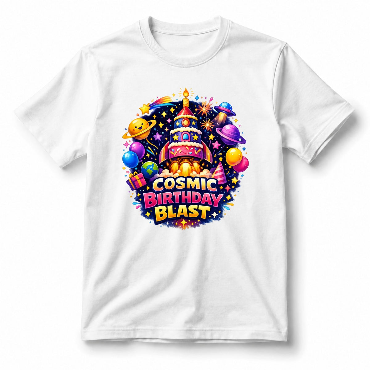 Cosmic Birthday Blast – Kids’ T-Shirt