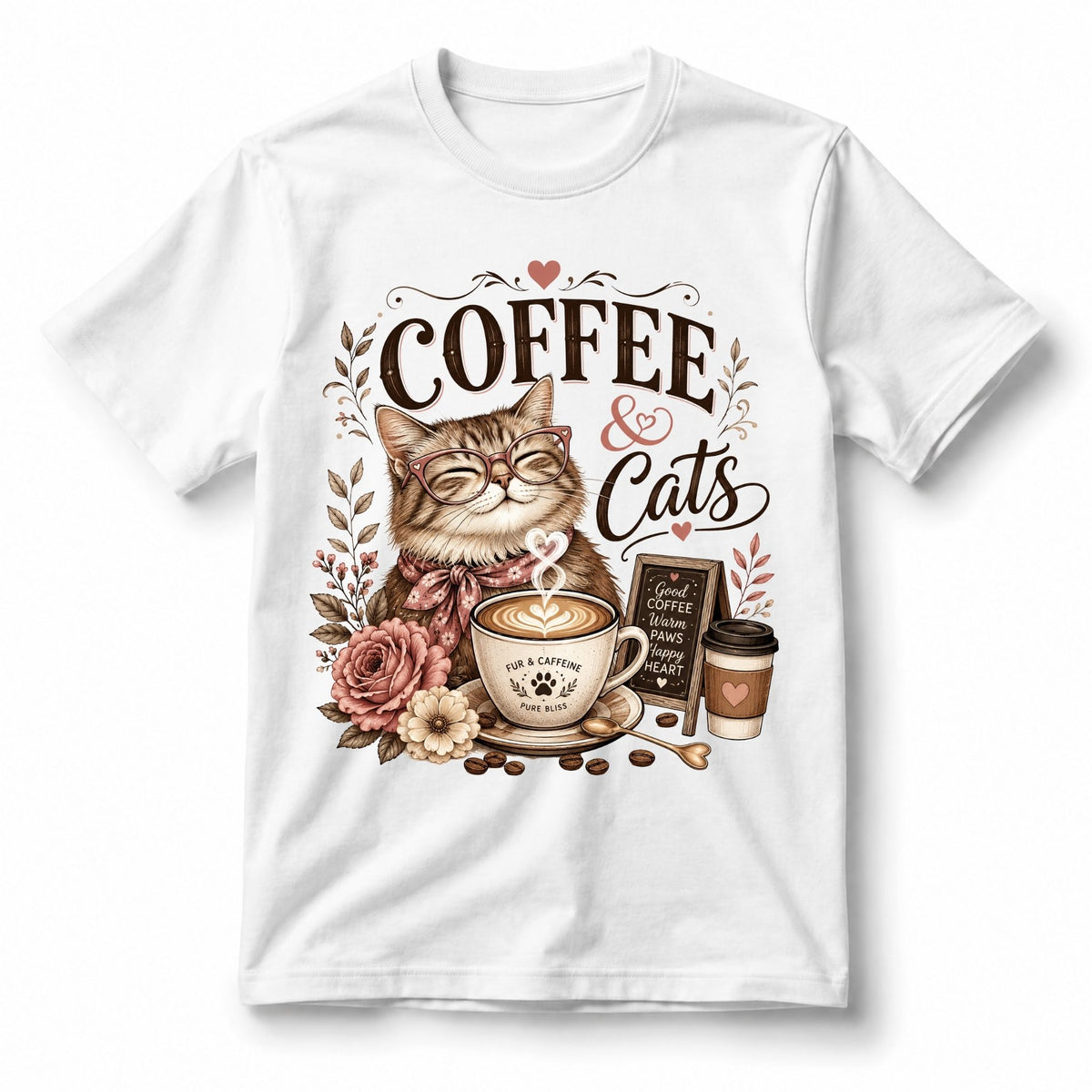 Coffee & Cats – Women’s T-Shirt