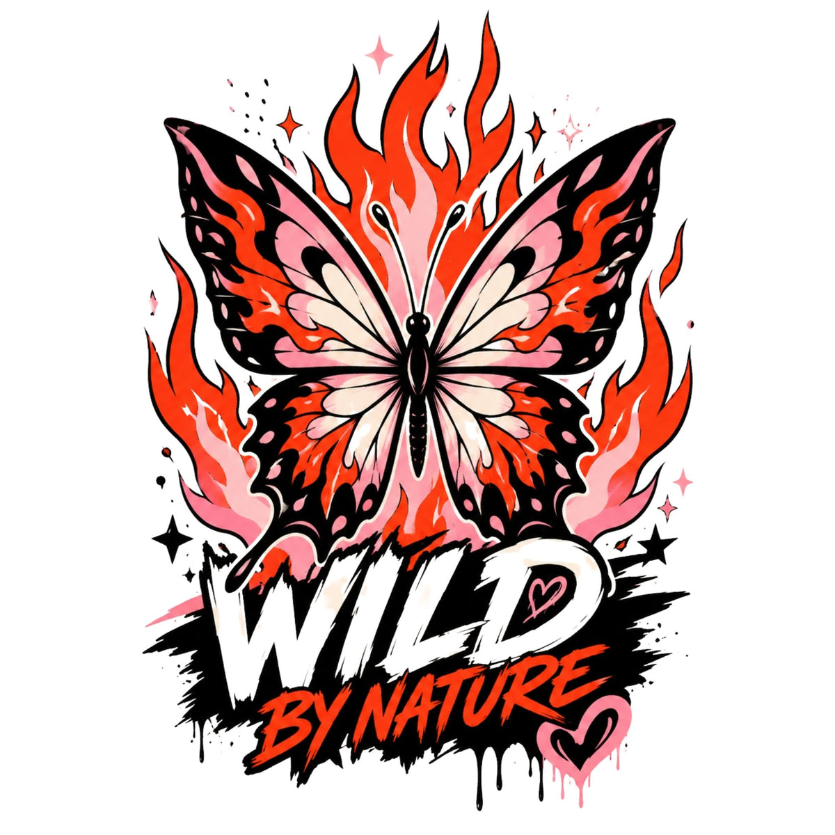 تيشيرت نسائي بتصميم فراشة في Flames