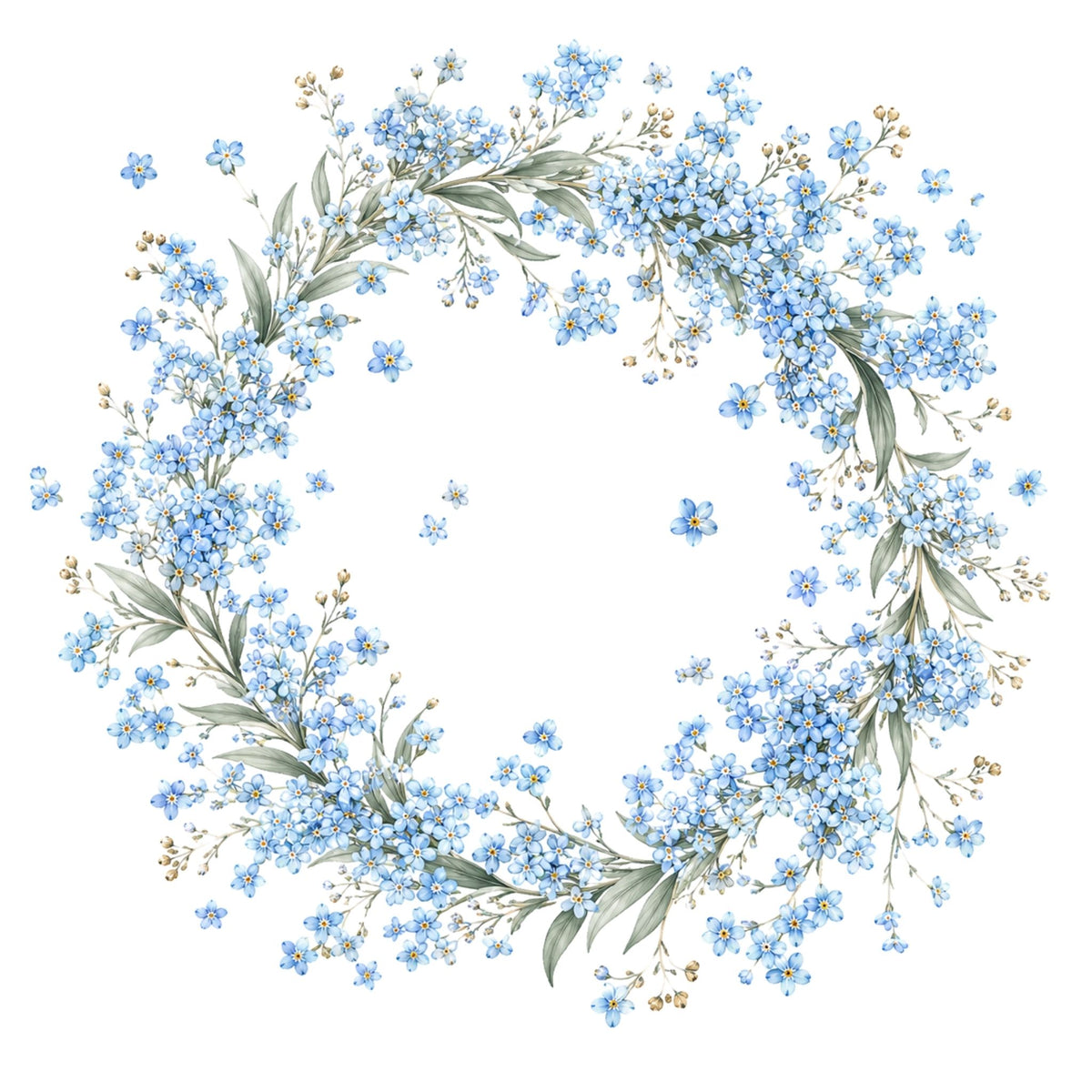 Forget-Me-Not Wreath – Women’s T-Shirt