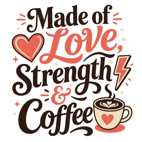 Made of Love, Strength & Coffee – Women’s T-Shirt
