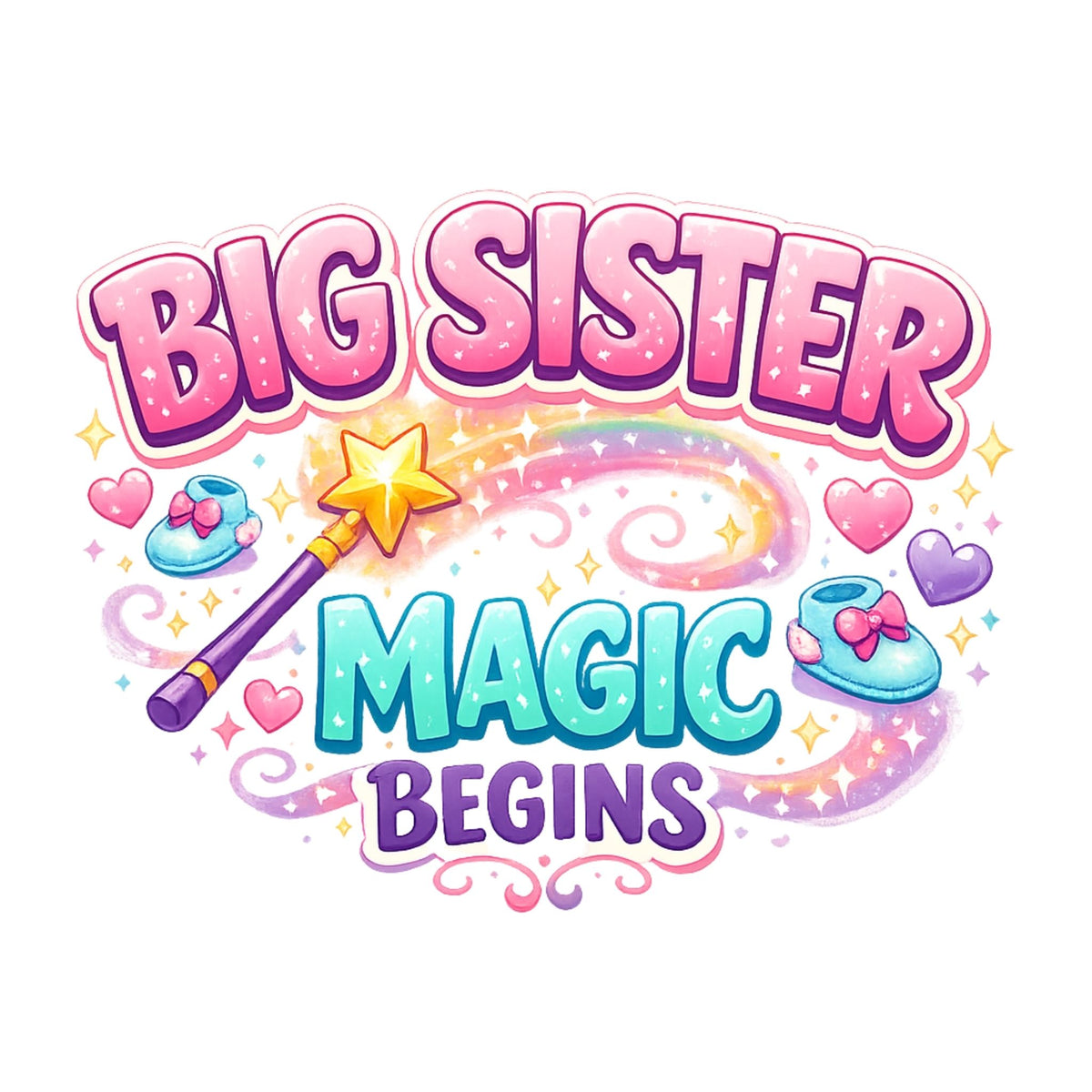 تيشيرت أطفال بتصميم الأخت الكبرى Magic تبدأ