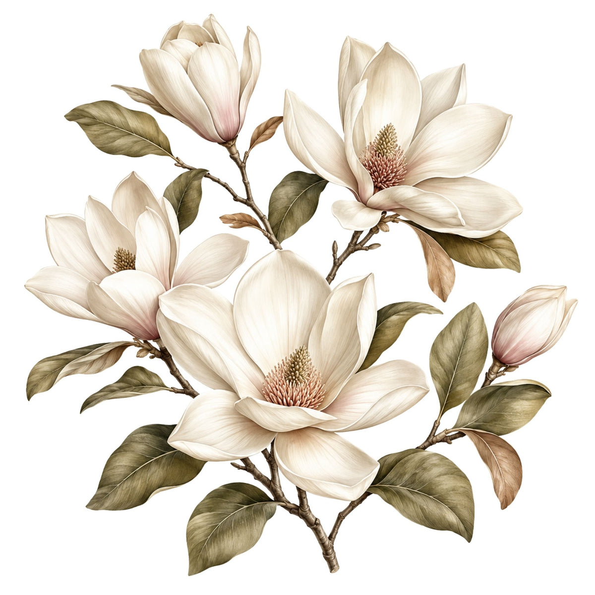 تيشيرت نسائي بتصميم Magnolia Poise