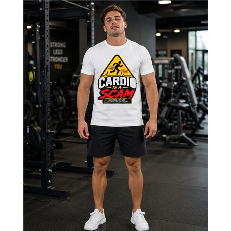 Cardio Is a Scam – Men’s T-Shirt