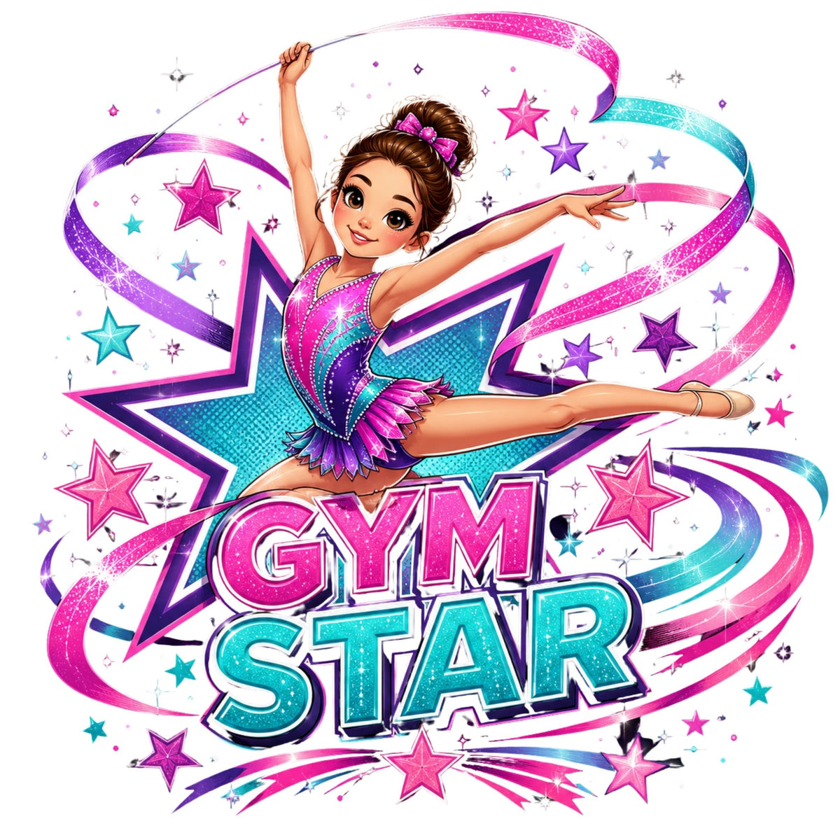Gymnastics Star Girl – Kids’ T-Shirt