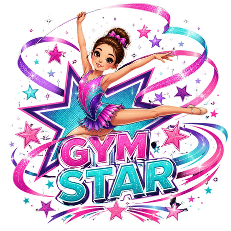 تيشيرت أطفال بتصميم Gymnastics Star Girl