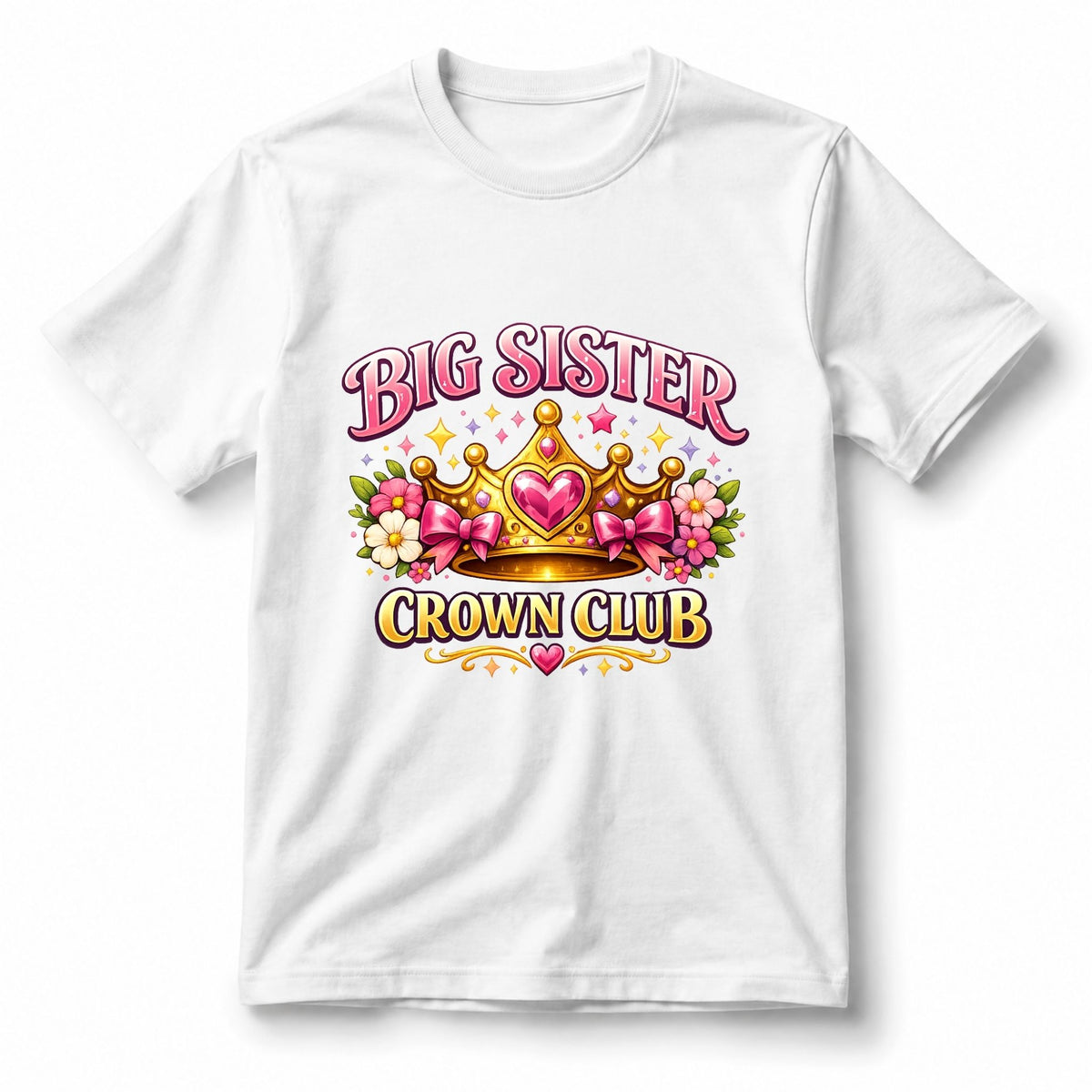 تيشيرت أطفال بتصميم Big Sister Crown Club