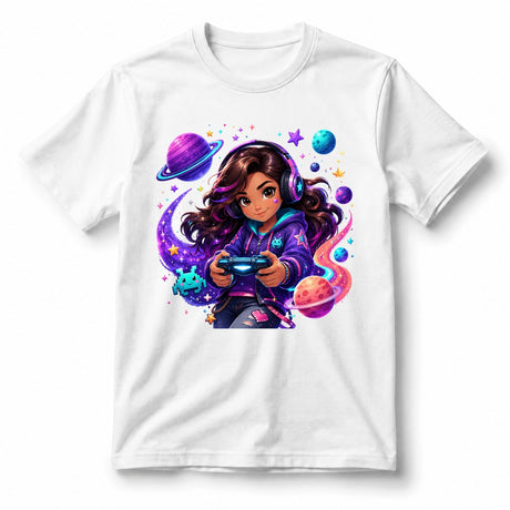 Cosmic Gamer Girl – Kids’ T-Shirt