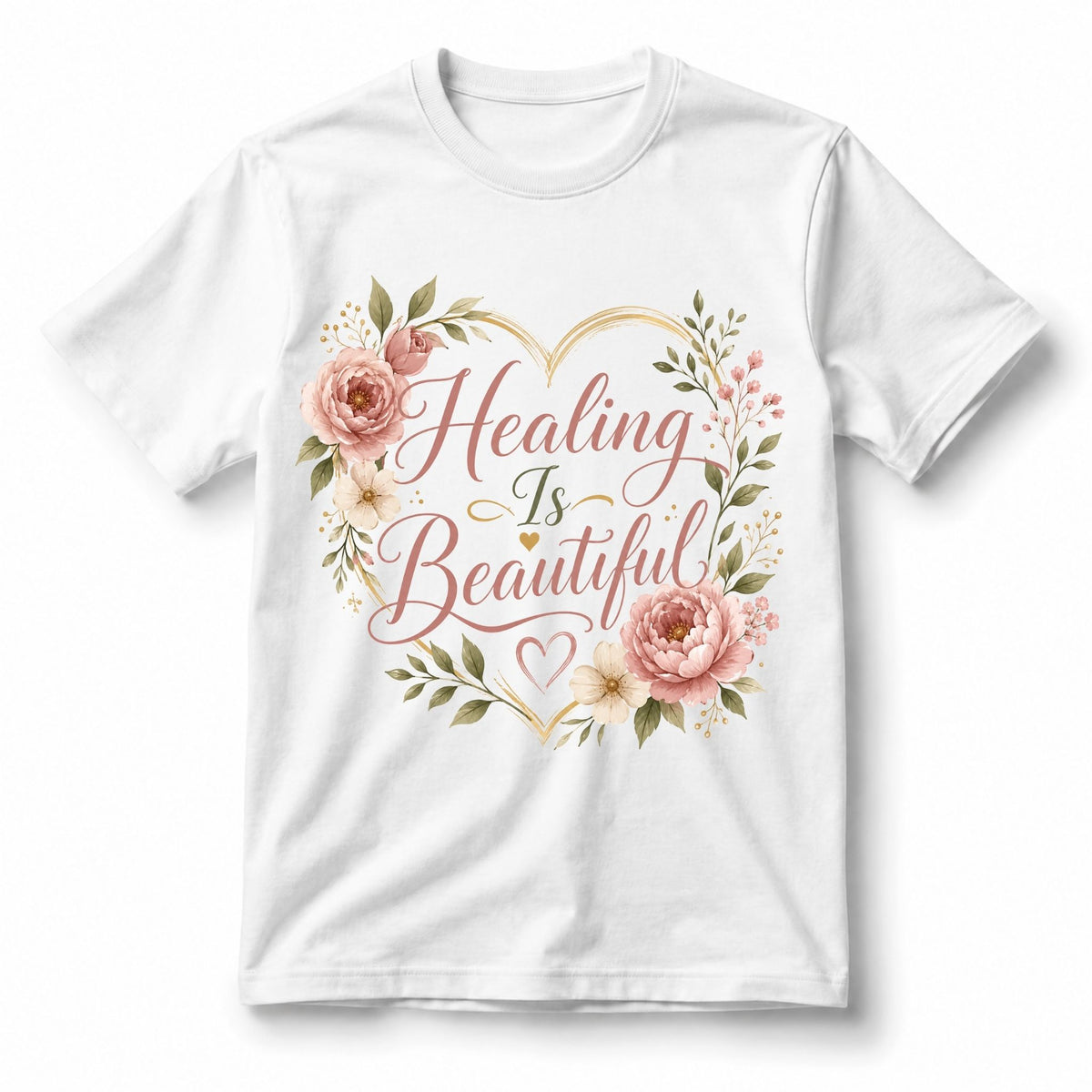تيشيرت نسائي بتصميم Healing Is Beautiful