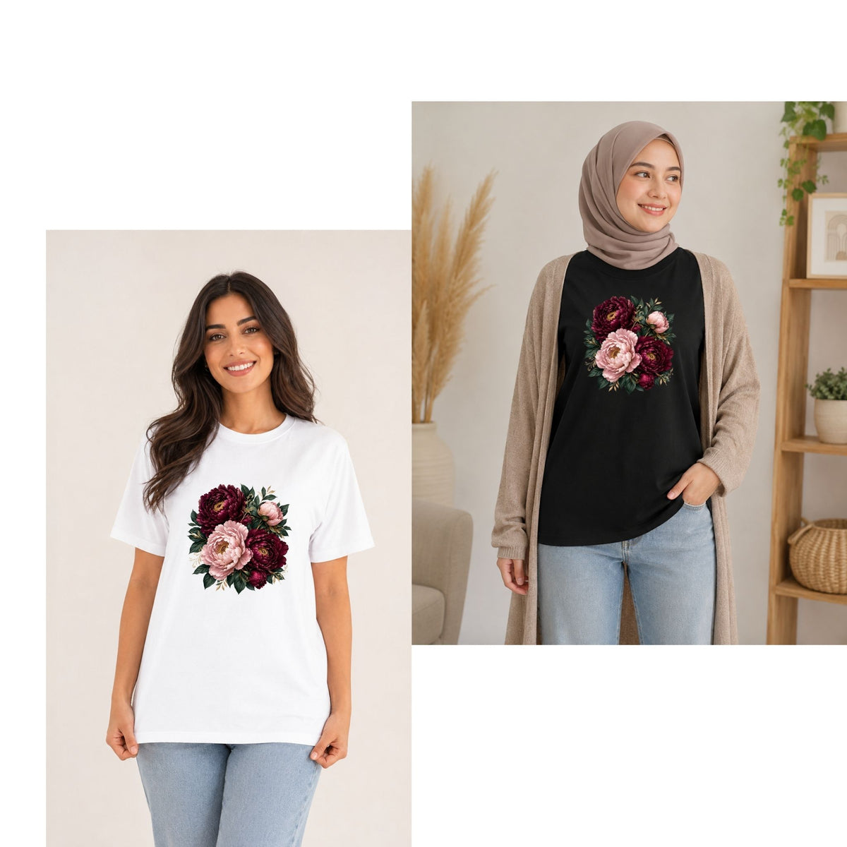 Midnight Peony – Women’s T-Shirt