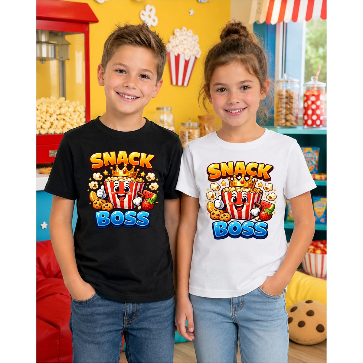 تيشيرت أطفال بتصميم Snack Boss